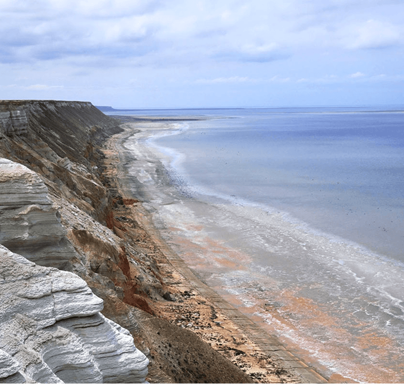 Caspian Sea source landscape