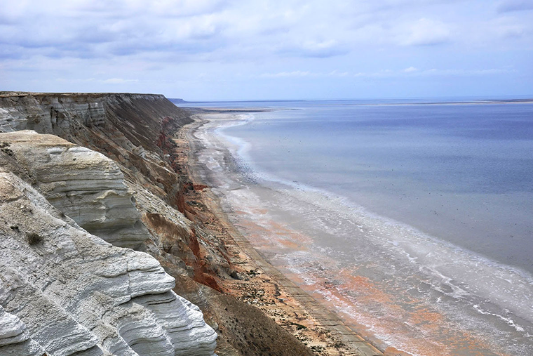 Garabogazköl Basin aerial view