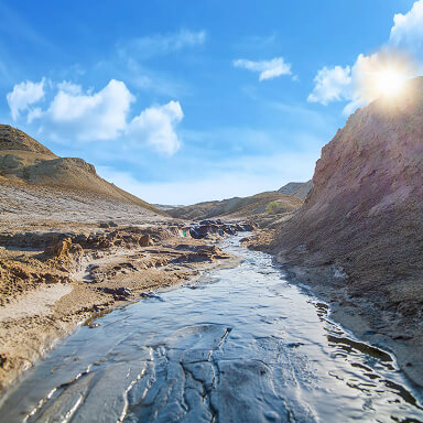 Volcanic mud detail two