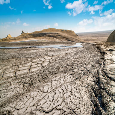 Volcanic mud detail three